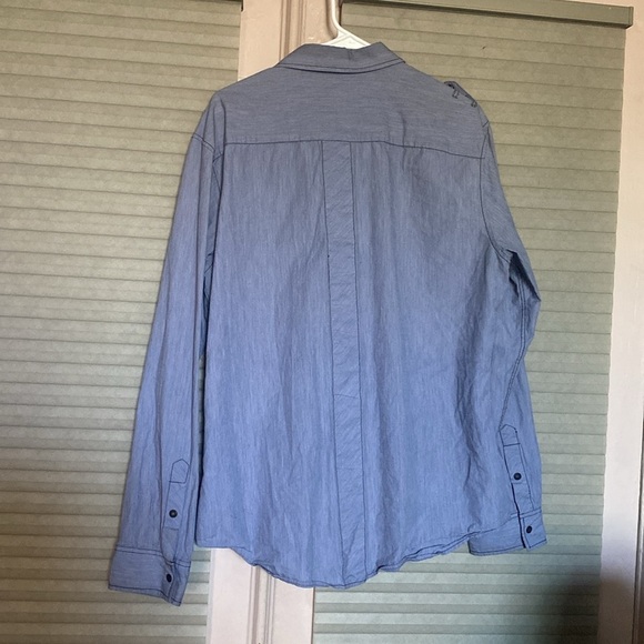 XL Helix Mens Button Down‎ Long Sleeve Shirt Modern Fit Western Pearl Snap - Picture 7 of 7